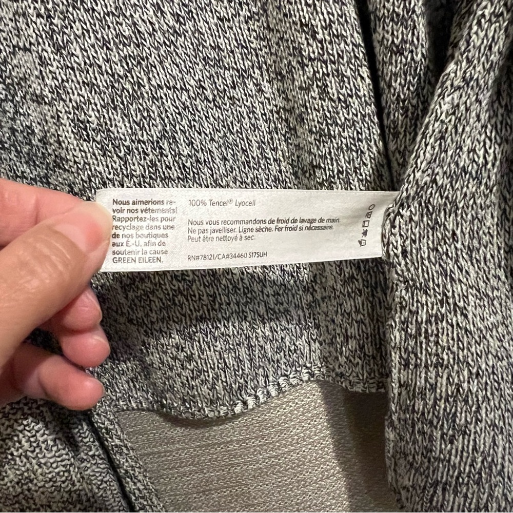 Eileen Fisher Marled Open Front Cardigan - Size L - Picture 7 of 11